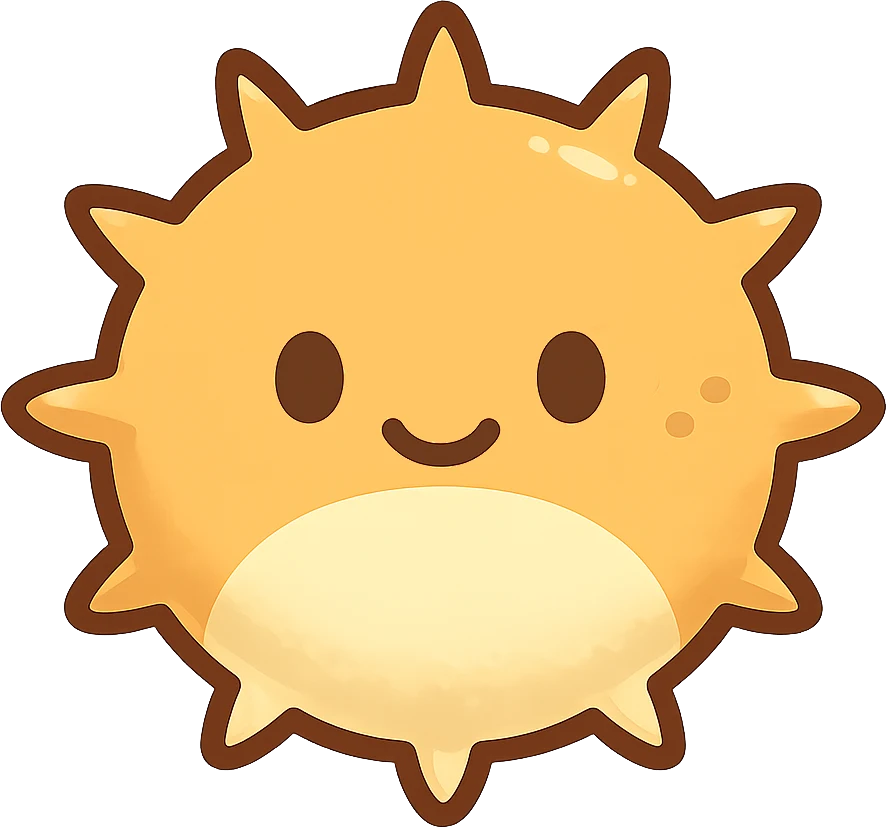 Classic mode icon: a smiling pufferfish.